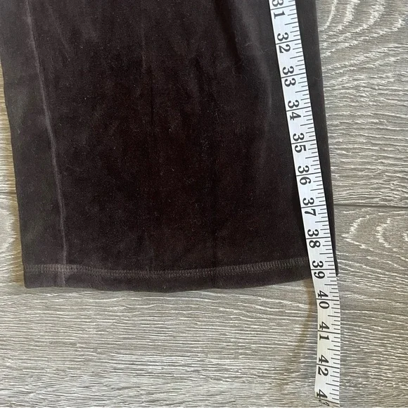 JUICY COUTURE Brown Velour Wide Leg Pants with Bling | Made in USA | Size M EUC - Picture 14 of 15